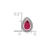 Lex & Lu 14k White Gold Ruby Pendant LAL3409 - 3 - Lex & Lu