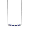 Lex & Lu 14k White Gold Sapphire and Diamond Necklace LAL3473 - 2 - Lex & Lu