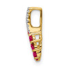 Lex & Lu 14k Yellow Gold Ruby and Diamond Pendant LAL3483 - 2 - Lex & Lu