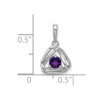 Lex & Lu 14k White Gold Amethyst Pendant LAL3497 - 2 - Lex & Lu