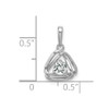 Lex & Lu 14k White Gold White Topaz Pendant - 2 - Lex & Lu