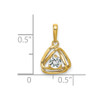 Lex & Lu 14k Yellow Gold White Topaz Pendant - 2 - Lex & Lu