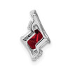 Lex & Lu 10k White Gold Garnet and Diamond Pendant LAL3530 - 3 - Lex & Lu