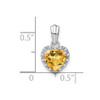 Lex & Lu Sterling Silver Citrine and Diamond Pendant LAL3550 - 3 - Lex & Lu