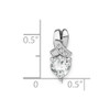 Lex & Lu Sterling Silver White Topaz and Diamond Pendant LAL3568 - 2 - Lex & Lu