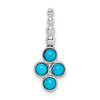 Lex & Lu 14k White Gold Turquoise Pendant - Lex & Lu