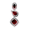 Lex & Lu 14k White Gold Garnet Pendant LAL3648 - 4 - Lex & Lu