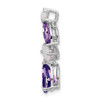 Lex & Lu 14k White Gold Amethyst and Opal Pendant - 2 - Lex & Lu