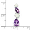 Lex & Lu 14k White Gold Amethyst and Opal Pendant - 3 - Lex & Lu