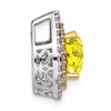 Lex & Lu 14k Two-tone Gold Lab Grown Diamond & Created Yellow Sapphire Pendant LAL3668 - 2 - Lex & Lu