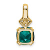 Lex & Lu 14k Yellow Gold Lab Grown Diamond & Created Alexandrite Pendant - 3 - Lex & Lu