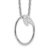 Lex & Lu Sterling Silver White Ice .01ct. Diamond Necklace - Lex & Lu