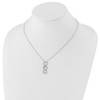 Lex & Lu Sterling Silver White Ice .025ct Diamond and Ruby Necklace - 4 - Lex & Lu
