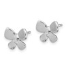 Lex & Lu Sterling Silver White Ice .025ct. Diamond Butterfly Earrings - 2 - Lex & Lu