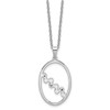 Lex & Lu Sterling Silver White Ice .03ct. Diamond Necklace LAL3741 - 7 - Lex & Lu