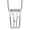 Lex & Lu Sterling Silver White Ice .03ct. Diamond Necklace LAL3747 - Lex & Lu