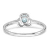 Lex & Lu 10k White Gold Aquamarine and Diamond Ring - 6 - Lex & Lu