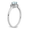 Lex & Lu 10k White Gold Aquamarine and Diamond Ring - 7 - Lex & Lu