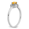 Lex & Lu 10k White Gold Citrine and Diamond Ring LAL3788 - 7 - Lex & Lu