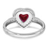 Lex & Lu 14k White Gold Created Ruby and Diamond Ring LAL3848 - 6 - Lex & Lu