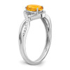 Lex & Lu 14k White Gold Citrine and Diamond Ring LAL3856 - 7 - Lex & Lu