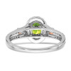 Lex & Lu 14k White & Rose Two-tone Gold Accent Peridot and Diamond Ring - 4 - Lex & Lu