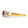 Lex & Lu 14k Two-tone Gold (y&w) Amethyst and Diamond Ring LAL3918 - 3 - Lex & Lu