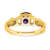 Lex & Lu 14k Two-tone Gold (y&w) Amethyst and Diamond Ring LAL3918 - 5 - Lex & Lu