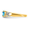 Lex & Lu 14k Two-tone Gold (y&w) Blue Topaz and Diamond Ring LAL3919 - 3 - Lex & Lu