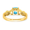 Lex & Lu 14k Two-tone Gold (y&w) Blue Topaz and Diamond Ring LAL3919 - 5 - Lex & Lu