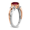 Lex & Lu 14k Two-tone Gold Created Ruby and Diamond Ring - 6 - Lex & Lu