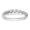 Lex & Lu 14k White Gold Emerald and Diamond Ring LAL3979 - 6 - Lex & Lu