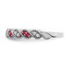 Lex & Lu 14k White Gold Ruby and Diamond Ring LAL3980 - 4 - Lex & Lu