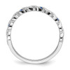 Lex & Lu 14k White Gold Sapphire and Diamond Ring LAL3981 - 2 - Lex & Lu