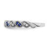 Lex & Lu 14k White Gold Sapphire and Diamond Ring LAL3981 - 4 - Lex & Lu