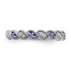 Lex & Lu 14k White Gold Tanzanite and Diamond Ring LAL3982 - 5 - Lex & Lu