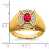 Lex & Lu 14k Yellow Gold Ruby & Diamond Men's Ring LAL4000 - 3 - Lex & Lu