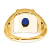 Lex & Lu 14k Yellow Gold Sapphire & Diamond Men's Ring LAL4001 - 6 - Lex & Lu