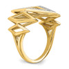 Lex & Lu 14k Yellow Gold Polished Fancy Diamond Ring - 6 - Lex & Lu