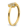 Lex & Lu 14k Yellow Gold Polished Double Triangle Diamond Ring LAL4012 - 5 - Lex & Lu