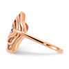 Lex & Lu 14k Rose Gold Polished Diamond Fancy Swirl Ring - 3 - Lex & Lu