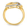 Lex & Lu 14k Yellow Gold Polished Diamond Fancy Shaped Ring - 2 - Lex & Lu