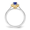 Lex & Lu 14k Two-tone Gold Sapphire and Diamond Ring LAL4059 - 2 - Lex & Lu