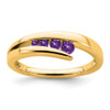 Lex & Lu 14k Yellow Gold Amethyst Ring LAL4066 - Lex & Lu