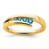 Lex & Lu 10k Yellow Gold Blue Topaz Ring LAL4068 - Lex & Lu