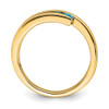 Lex & Lu 10k Yellow Gold Blue Topaz Ring LAL4068 - 2 - Lex & Lu