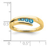 Lex & Lu 10k Yellow Gold Blue Topaz Ring LAL4068 - 3 - Lex & Lu