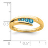 Lex & Lu 14k Yellow Gold Blue Topaz Ring LAL4070 - 3 - Lex & Lu