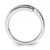 Lex & Lu 14k White Gold Emerald Ring LAL4071 - 2 - Lex & Lu