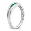 Lex & Lu 14k White Gold Emerald Ring LAL4071 - 7 - Lex & Lu